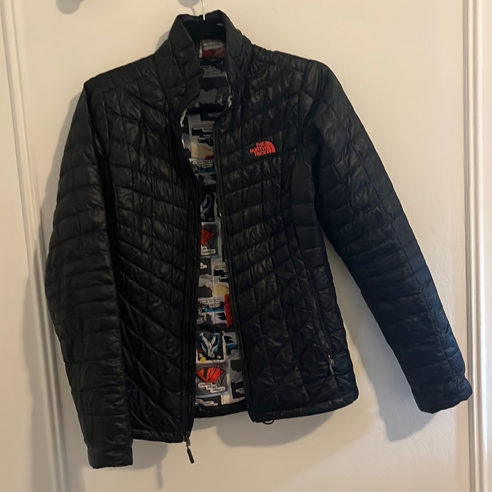 North Face thermoball jacket with comicbook lining